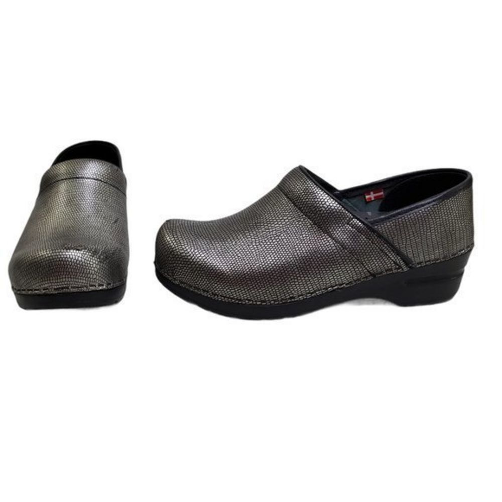 Sanita Clogs‎ 39 8.5 9 Silver Metallic Nurse Profes